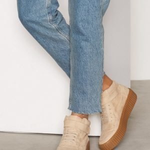 Nly Shoes Varsitennarit Flatform Sneaker Varsitennarit Beige Mist