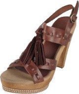 Pepe Jeans Leather Wooden Heel Tassel