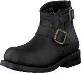 Primeboots Engineer Zip Low Black Brass