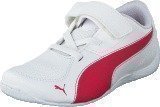 Puma Drift Cat 5 L NU V Kids White-Rose Red