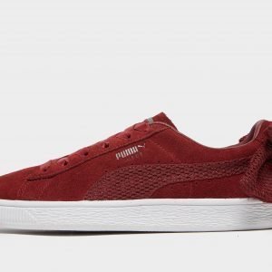 Puma Suede Bow Burgundy / White