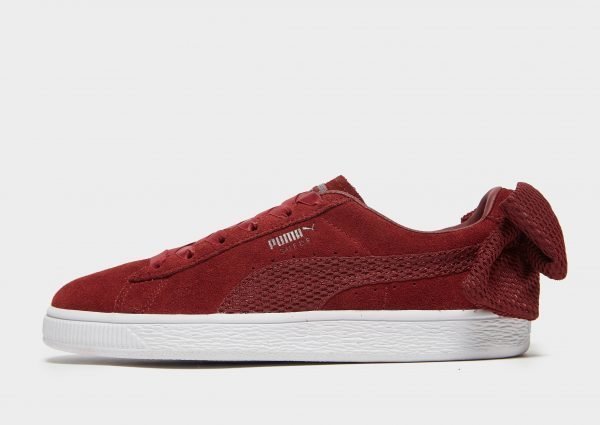 Puma Suede Bow Burgundy / White