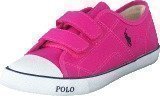 Ralph Lauren Junior Daymond Ez Kids Regatta Pink Canvas - Navy