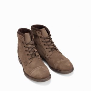 River Island Military Suede Boot Varsikengät Khaki