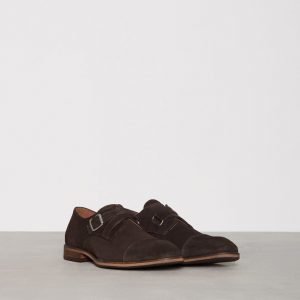 Selected Homme Shdbolton New Suede Monk Shoe Pukukengät Ruskea