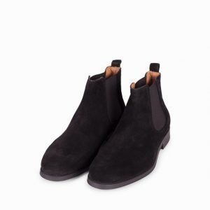 Selected Homme Shdoliver New Suede Chelsea Boot Chelsea-saappaat Musta