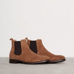 Selected Homme Shdoliver New Suede Chelsea Boot Chelsea-saappaat Vaaleanruskea