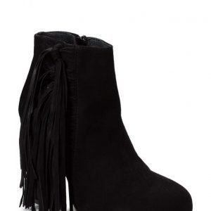 Shoebiz High Heeled Short Boot With Fringes