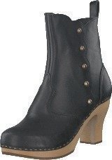 Swedish Hasbeens Button Boot Black / Nature
