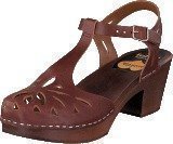 Swedish Hasbeens Lacy Sandal Cognac/Cognac Sole