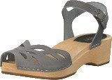 Swedish Hasbeens Ornament Clog Dark Grey Nubuck