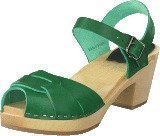 Swedish Hasbeens Peep Toe High Strong Green