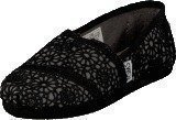 Toms Classics Jr Black Crochet