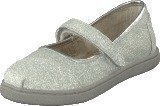 Toms Glimmer Tiny Classic Mary Jane Silver