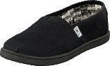 Toms Seasonal Classic Jr Black Canvas