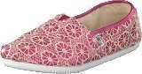 Toms Seasonal classic youth Pink crochet glitter