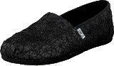 Toms Wm Seasonal Classic Black crochet glitter