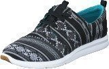 Toms Women's Del Rey Sneaker Cultural Woven Black/White