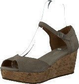 Toms Women's Platform Wedges Taupe Suede