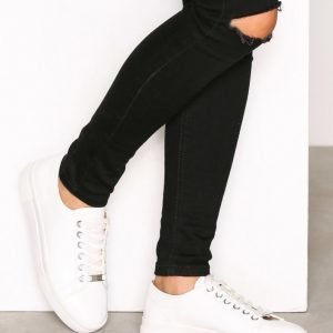 Topshop Flatform Lace Up Trainers Tennarit White