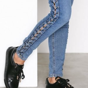 Topshop Lace Up Trainers Tennarit Black
