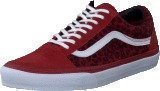 Vans U Old Skool Leopard Red