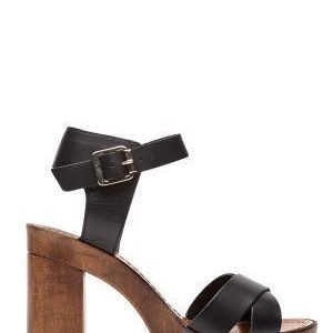 Vero Moda Bea leather sandal Black