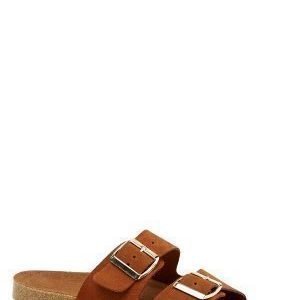 Vero Moda Julia leather sandal Cognac