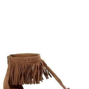 Vero Moda Kate leather sandal Cognac